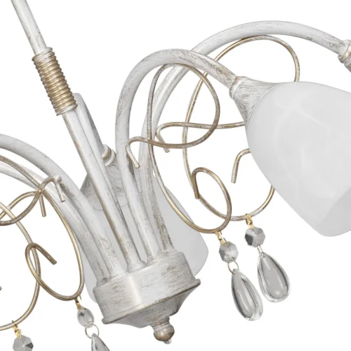 Люстра потолочная V3611/5 Vitaluce белая на 5 ламп, основание белое в стиле классический фото 2