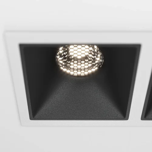 Светильник точечный Alfa LED DL043-02-10W4K-SQ-WB Maytoni белый чёрный на 2 лампы, основание чёрное белое в стиле современный фото 10