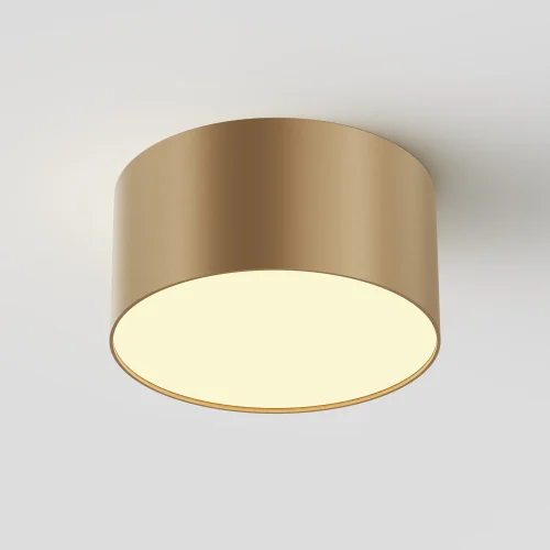 Светильник накладной LED Zon C032CL-12W2.7K-RD-MG Maytoni белый на 1 лампу, основание матовое золото в стиле современный хай-тек круглый фото 3