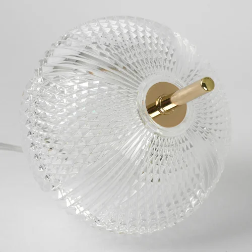 Светильник подвесной LED Duval LSP-7141 Lussole прозрачный 1 лампа, основание золотое в стиле хай-тек современный  фото 2