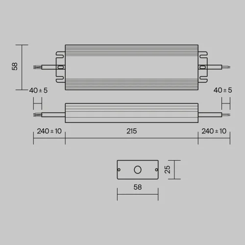Блок питания 48V 100Вт IP67 Power Supply Magnetic PSL008-100W-48V-IP67 Maytoni серебряный в стиле современный для светильников серии Power Supply Magnetic магнитный s35 gravity магнитная radity радиусная магнитная exility тонкая магнитная фото 3