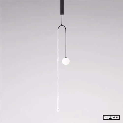 Светильник подвесной North 8628P/2 BK-WH iLamp белый 2 лампы, основание чёрное в стиле лофт современный 
