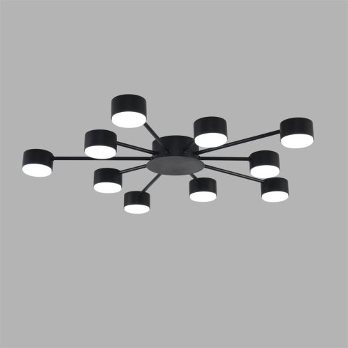Светильник потолочный Torina 8344/10C Lumion чёрный на 10 ламп, основание чёрное в стиле минимализм фото 4