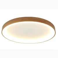 Люстра потолочная LED с пультом Niseko 8643 Mantra коричневая бежевая на 1 лампа, основание бежевое коричневое в стиле хай-тек модерн с пультом