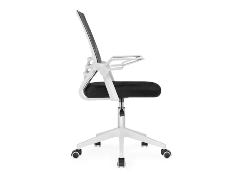 Компьютерное кресло Arrow black / white 15625 Woodville, чёрный/ткань сетка, ножки/пластик/белый, размеры - *1060***620*620 фото 4