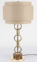 Настольная лампа Dogliani OML-84104-01 Omnilux бежевая 1 лампа, основание золотое металл в стиле классический 