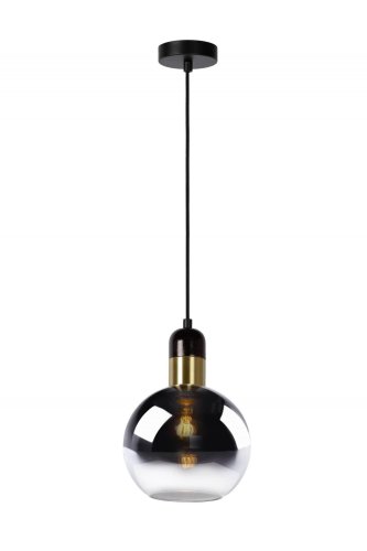 Светильник подвесной Julius  34438/20/65 Lucide серый прозрачный 1 лампа, основание чёрное в стиле современный 