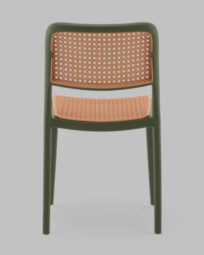 Стул Yona, пластиковый, зелёный УТ000040842 Stool Group, коричневый/пластик, ножки/металл/зелёный, размеры - *810**** фото 4