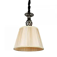 Светильник подвесной Belluno OML-79116-01 Omnilux бежевый 1 лампа, основание бронзовое в стиле классический 