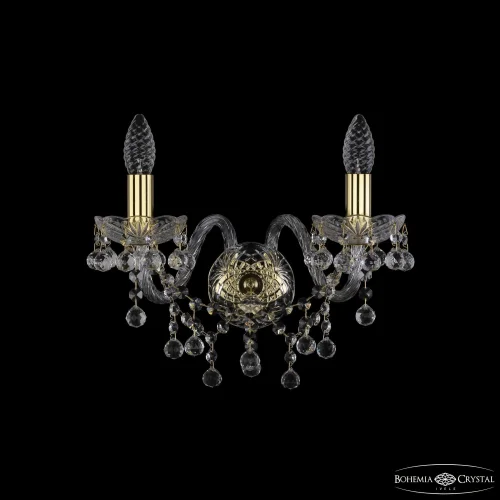 Бра 1409B/2/160 G Bohemia Ivele Crystal без плафона на 2 лампы, основание золотое в стиле классический sp
