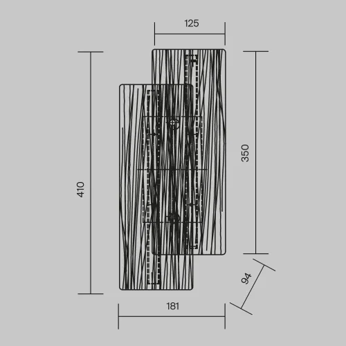 Бра LED Frostum MOD439WL-L7BSK Maytoni прозрачный на 1 лампу, основание латунь в стиле современный фото 6