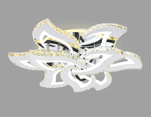 Люстра потолочная с пультом FA1725 Ambrella light прозрачная на 1 лампу, основание хром в стиле современный хай-тек с пультом фото 4