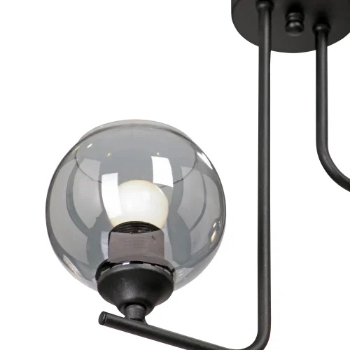 Светильник потолочный V4949-1/2PL Vitaluce чёрный серый 2 лампы, основание чёрное в стиле арт-деко шар фото 2