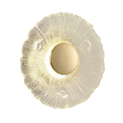 Бра LED Cherish A2097AP-12GO Arte Lamp прозрачный на 1 лампу, основание золотое в стиле арт-деко флористика современный 