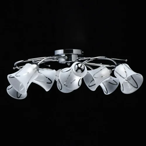 Люстра потолочная Мечта 297013908 MW-Light белая на 8 ламп, основание хром в стиле современный  фото 3