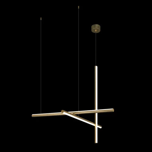 Светильник подвесной LED Coordinates 10393/D LOFT IT белый матовый золото на 3 лампы, основание матовое золото в стиле хай-тек фото 2