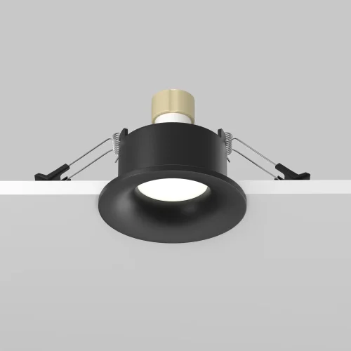 Светильник точечный Slim DL027-GU10-B Maytoni чёрный на 1 лампу, основание чёрное в стиле современный круглый фото 2