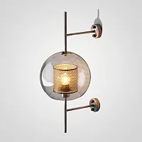 Настенный светильник CATCH WALL ball D58 stell 189445-26 ImperiumLoft прозрачный 1 лампа, основание серое в стиле современный 
