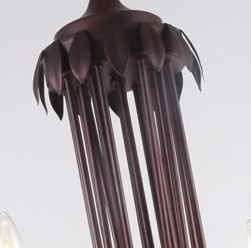 Люстра подвесная Plini 2590-20P F-promo без плафона на 20 ламп, основание коричневое в стиле замковый  фото 4