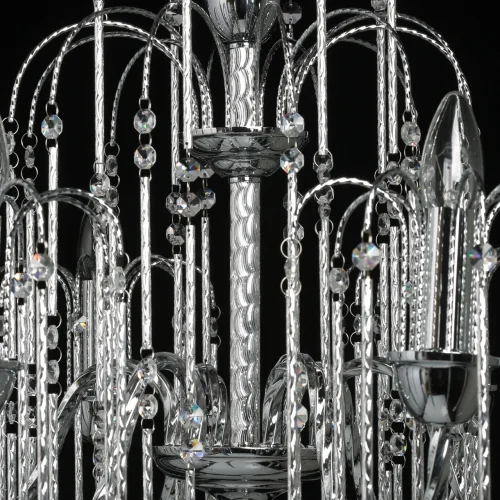 Люстра подвесная Диана 340011706 Chiaro прозрачная на 6 ламп, основание хром в стиле классический  фото 13