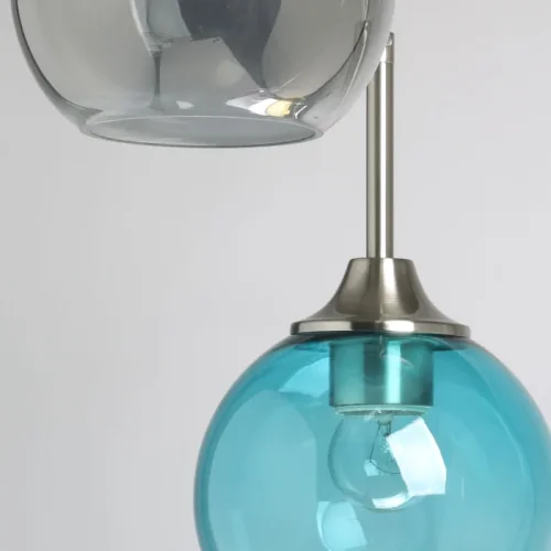 Светильник подвесной Крайс 657012505 DeMarkt разноцветный 5 ламп, основание никель в стиле современный каскад шар фото 7