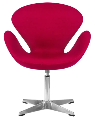 Кресло дизайнерское 69A-LMO SWAN, цвет сиденья бордовый (AF5), алюминиевое основание Dobrin, бордовый/ткань, ножки/металл/алюминий, размеры - ****710*600 фото 6