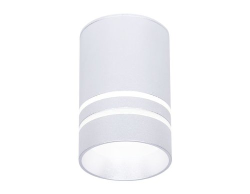 Светильник накладной LED TN236 Ambrella light серебряный 1 лампа, основание серебряное в стиле современный круглый
