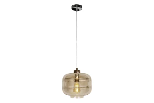 Светильник подвесной Like AP9035-1 COG iLamp янтарный 1 лампа, основание хром в стиле современный лофт выдувное