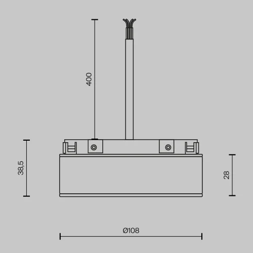 Источник напряжения встраиваемый Basity 48В, 100Вт, черный, Dali Magnetic track system Basity TRA172DR-100W-DD-B Maytoni чёрный в стиле для светильников серии Magnetic track system Basity basity магнитная фото 3