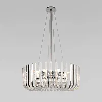 Люстра подвесная хрустальная Dakota 10300/600 Nickel LOFT IT прозрачная на 8 ламп, основание никель в стиле современный 
