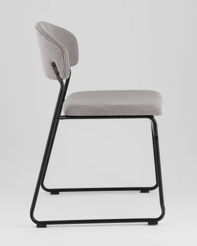 Стул обеденный Loftys, серый УТ000039717 Stool Group, серый/текстиль, ножки/металл/чёрный, размеры - *800***535*575 фото 3