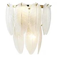 Бра Hesperia LSP-8837 Lussole белый 2 лампы, основание золотое в стиле флористика модерн 