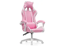 Кресло игровое Rodas pink / white 15246 Woodville, белый/искусственная кожа, ножки/пластик/белый, размеры - *1310***670*600