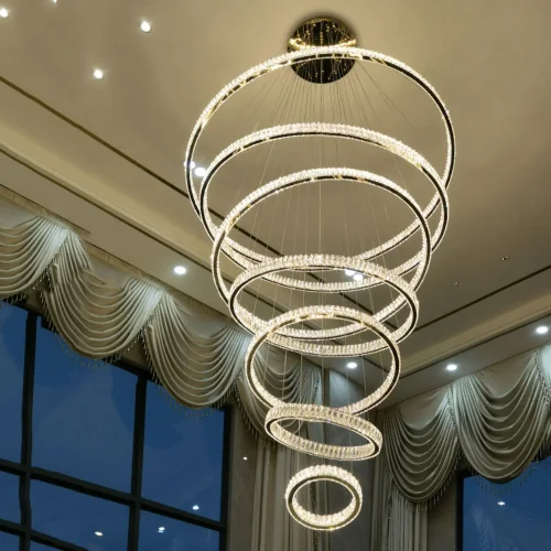 Люстра подвесная BERTOLDA B CAS D20+40+60+80+100 219928-23 ImperiumLoft прозрачная на 5 ламп, основание латунь в стиле современный фото 5