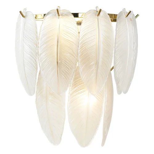 Бра Hesperia LSP-8837 Lussole белый на 2 лампы, основание золотое в стиле современный флористика 