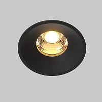 Светильник точечный LED Round DL058-12W-DTW-B Maytoni чёрный на 1 лампу, основание чёрное в стиле современный хай-тек круглый