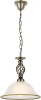Светильник подвесной ODIN 60208H Globo белый 1 лампа, основание античное бронза в стиле современный 