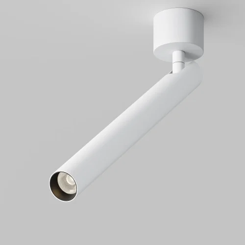 Светильник накладной LED Focus T C141CL-L300-6W3K-W Maytoni белый на 1 лампу, основание белое в стиле современный хай-тек трубочки фото 3