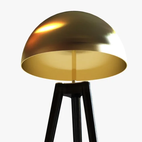 Настольная лампа Matthew 74297-22 ImperiumLoft золотая 1 лампа, основание чёрное металл в стиле современный на треноге фото 3
