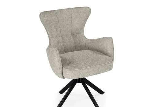 Стул на металлокаркасе Atlanta beige / black 15831 Woodville, бежевый/ткань, ножки/металл/чёрный, размеры - ****590*650мм фото 6
