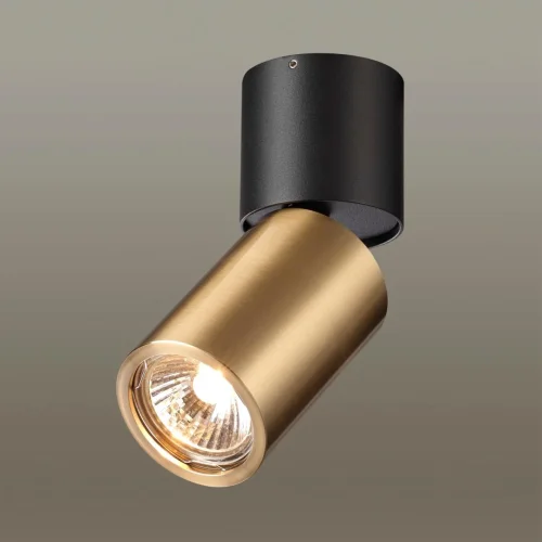 Светильник накладной Duetta 4280/1C Odeon Light античный бронза на 1 лампу, основание чёрное в стиле современный круглый фото 4