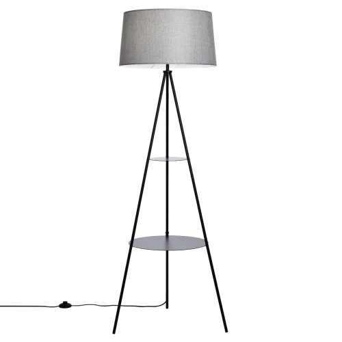 Торшер  Рейнер CL806022 Citilux со столиком на треноге серый 1 лампа, основание чёрное в стиле скандинавский современный
 фото 2