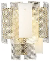 Бра Agati WE124.04.301 Wertmark белый прозрачный 4 лампы, основание золотое в стиле арт-деко 