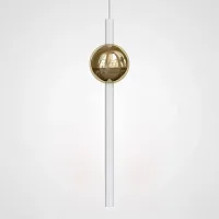 Светильник подвесной broom ORION GLOBE LIGHT white A L600 186664-22 ImperiumLoft белый на 1 лампу, основание золотое в стиле современный 
