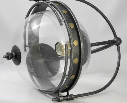 Бра Yonkers LSP-9181V Lussole прозрачный на 1 лампа, основание чёрное серое в стиле лофт  фото 2