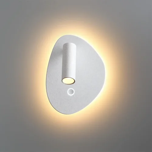 Бра с выключателем Roy 7183/9WL Odeon Light белый на 1 лампу, основание белое в стиле хай-тек для чтения фото 4