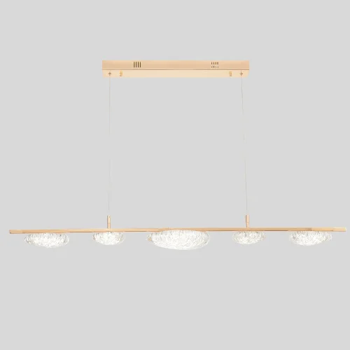 Светильник подвесной LED с пультом FELICIDAD SP47W LED Crystal Lux прозрачный на 1 лампу, основание золотое в стиле современный фото 2