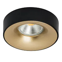 Светильник точечный Levigo L01002327 Lightstar золотой чёрный 1 лампа, основание чёрное в стиле модерн 