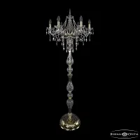 Торшер 1415T1/6/200-160 G Bohemia Ivele Crystal sp без плафона 6 ламп, основание золотое в стиле классический
