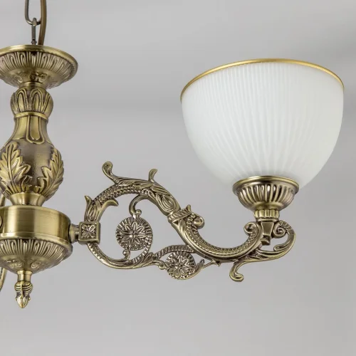 Люстра подвесная / потолочная Адриана CL405233 Citilux белая на 3 лампы, основание бронзовое в стиле классический  фото 11